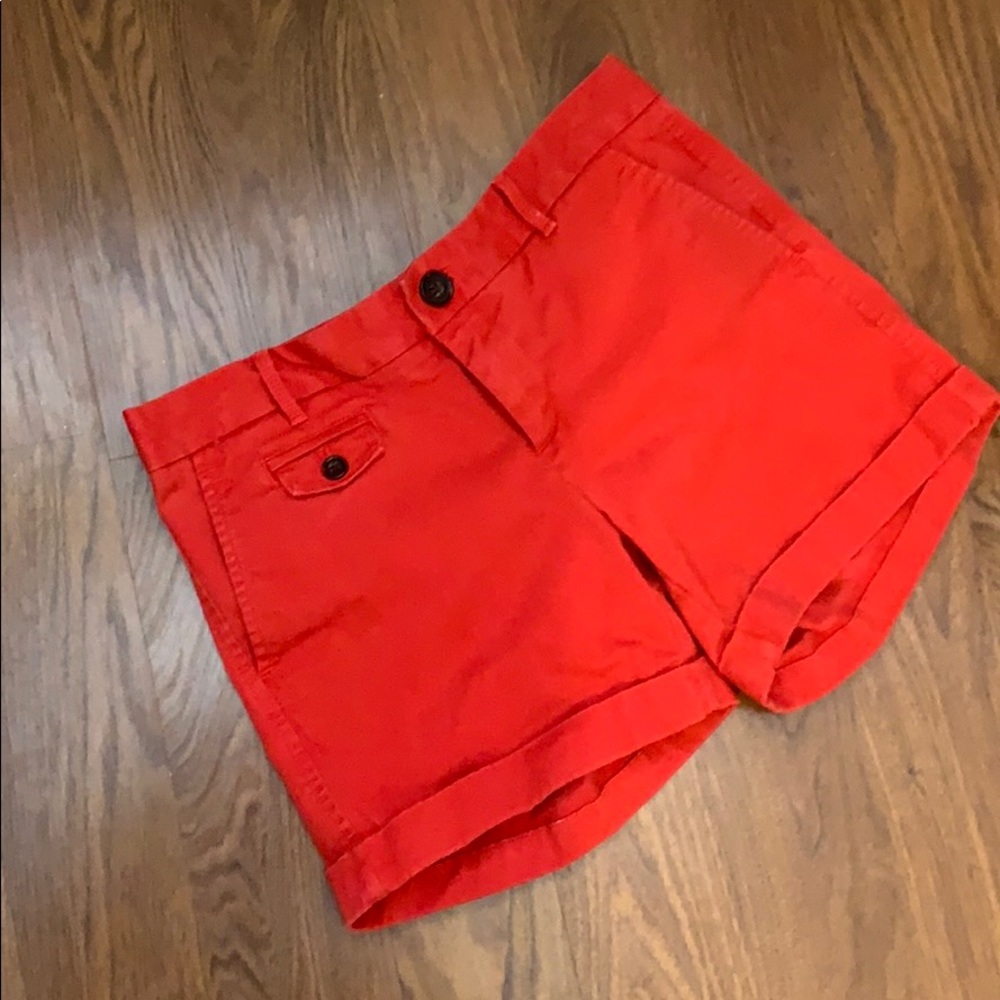 Red shorts. Good condition.